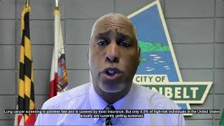 Lung Cancer Screening PSA Mayor Emmett Jordan of Greenbelt MD [upl. by Ordnazil560]