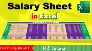 How to create Salary Sheet in Excel  Payroll in Excel  Payslip in Excel [upl. by Einnaj]