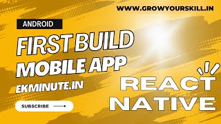 First build of React Native app [upl. by Ynaffad358]