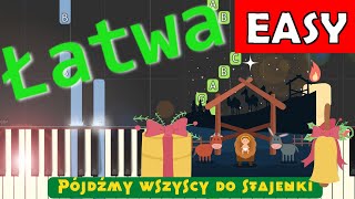 🎹 Pójdźmy wszyscy do stajenki  Piano Tutorial łatwa wersja 🎵 NUTY W OPISIE 🎼 [upl. by Zacks170]