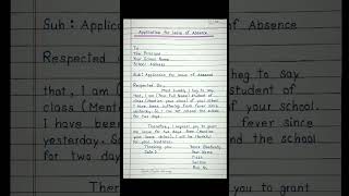 Application for leave of absence in school English speaking practice study vocabulary education [upl. by Vale638]