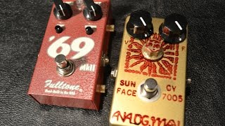 Analogman vs Fulltone Sunface CV7005 vs 69 mkii Comparison Shootout [upl. by Nalat312]