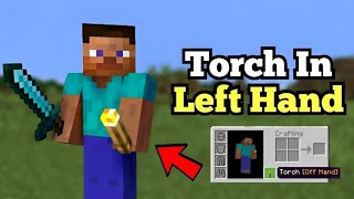 How to Get a Torch Light in your Off Hand Dynamic Lighting in Minecraft  Command Block Tutorial [upl. by Hebe895]