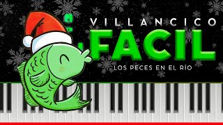 Tutorial de piano los peces en el río  NOTAS FÁCILES 🐟🐠 🎹 villancico navidad [upl. by Dahsraf162]