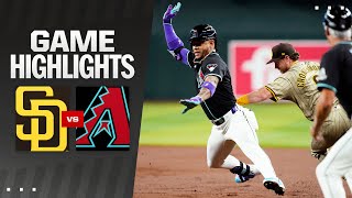 Padres vs Dbacks Game Highlights 5424  MLB Highlights [upl. by Aennaej]