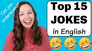 Top 15 Jokes in English Can you understand them [upl. by Airdnazxela564]