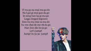 Jump BTS V part lyrics💖💓✨ bts kimtaehyung lyrics [upl. by Lehcir369]