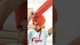 Semi patiala shahi pagg short video please likesharecomment and subscribe Ramgarhia Turbanking [upl. by Varian663]