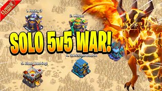 Can I Win a Solo 5v5 War with Only Super Dragon Armies  Clash of Clans [upl. by Gnehc]