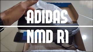 TÊNIS ADIDAS NMD R1  BLACKBLUE [upl. by Mahgem]