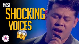 Top 10 Most SHOCKING Voices On Talent Shows Worldwide [upl. by Alimac]