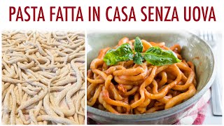 PASTA FRESCA FATTA IN CASA SENZA UOVA RICETTA FACILISSIMA  I Pici Toscani  Elefanteveg [upl. by Fine]