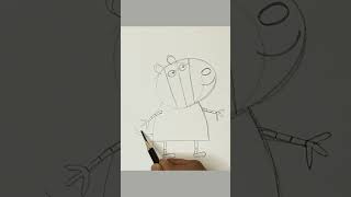 Zoe Zebra Cartoon Character Step by Step Drawing and Coloring howtodraw kidsart peppapig [upl. by Lantha4]