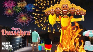 Franklin And Shinchan Celebrate Happy Dussehra With Avengers In GTA V [upl. by Merrielle]