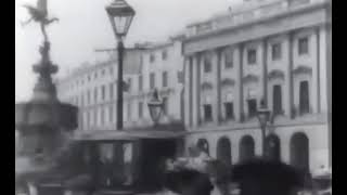 1889 Leisurely Pedestrians Open Topped Buses and Hansom Cabs with Trotting Horses [upl. by Ymac35]