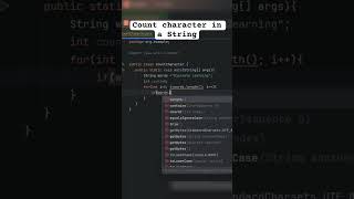 WAP in Java to Count Character in a String javaprogramming javashorts automationtesting [upl. by Calie910]