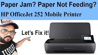 How To Fix Paper Jam Issue in HP OfficeJet 252 Mobile Printer [upl. by Ahsiryt]