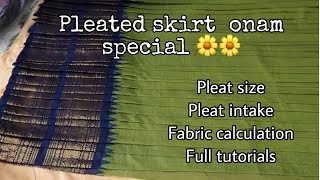 Pleated skirt making full tutorials for beginners Harsha designer pranati styles [upl. by Jara488]