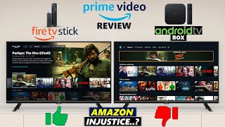 Prime Video App Review  Android TV Box VS Amazon Fire Stick  Realme TV Stick  Fire TV Stick 4k [upl. by Ardnala]