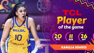 Kamilla Soares 20 PTS 11 REB  TCL Player Of The Game  Brazil v USA  FIBAAmeriCupW [upl. by Sibella]