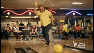 Liberty Mutual Commercial 2022 David Hoffman Bowling Ad Review [upl. by Ewall770]