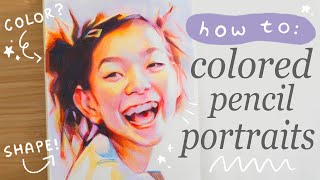 Colored Pencil Portrait Tutorial ✨ StepbyStep [upl. by Notsa]