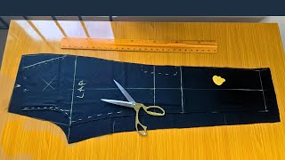 Cooperate TROUSER  PANT cutting how to cut a pant step by step detailed [upl. by Eimerej]