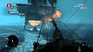 AC4 How To Kill Legendary Ghost Ship PS4 [upl. by Nitsew831]