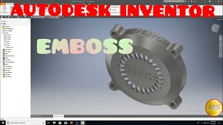 AUTODESK INVENTOR TUTORIAL  EMBOSS [upl. by Winwaloe]