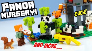 LEGO Minecraft Panda Nursery and Taiga Adventure Speed Build 2020 [upl. by Desi]