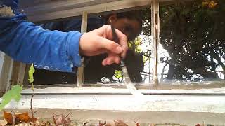 Prepping basement windows for winter [upl. by Tiebold]