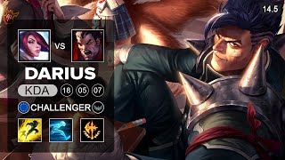 Darius vs Fiora Top  EUNE Challenger  Patch 145 Season 14 [upl. by Gunnar]