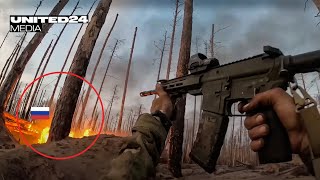 Trench warfare First Person Shooter 🇺🇦 Azov Brigade storm Russian trenches Serebryansky Forest [upl. by Carrelli]