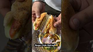 Burger Chole Making😰😵 Indian Street Food [upl. by Nirik654]