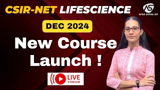 New Course Launch for CSIR NET LIFESCIENCE DEC 2024 apnasapnajrf [upl. by Ekenna]