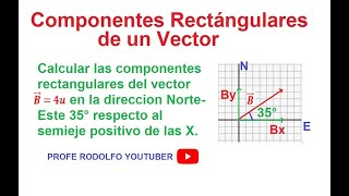 1 Componentes rectangulares de un vector en el 1er cuadrante [upl. by Kaja]