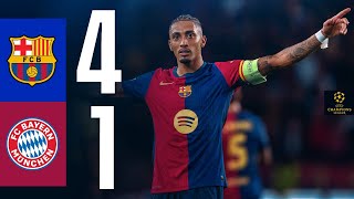 HIGHLIGHTS  FC BARCELONA 4 vs 1 BAYERN MUNICH  UEFA CHAMPIONS LEAGUE 202425 [upl. by Kcuhc588]