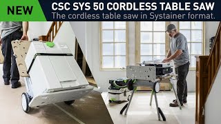 CSC SYS 50 Cordless Table Saw [upl. by Slemmer383]