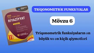 Triqonometrik funksiyaların ən böyük və ən kiçik qiymətləri triqonometriya toplu2023 050575327 [upl. by Ysle]