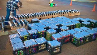 ABSOLUTELY INSANE FIREWORK SHOW NYE 2000 CANISTER SHELLS [upl. by Atsylak]