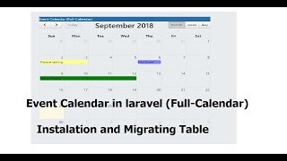 CRUDEvent Calender Installing FullCalender  Setup Database in Laravel  Step 15 [upl. by Annwahs738]