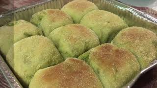 TOASTED MATCHA CHEESE PANDESAL  EASY RECIPE  YUMMY  USING OVEN TOASTER  HANDMADE WITH LOVE [upl. by Eylatan]