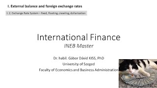 I External balance and foreign exchange rates 2 Exchange Rate Systems [upl. by Anairt]