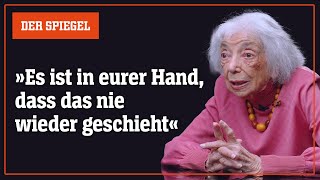 HolocaustÜberlebende Margot Friedländer im Spitzengespräch  DER SPIEGEL [upl. by Oiznun]