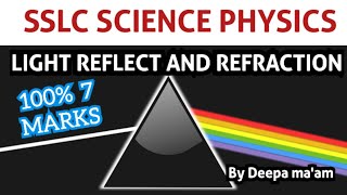 SSLC SCIENCE  LIGHT REFLECTION AND REFRACTION sslc sslc2023 sslcphysics [upl. by Yrek]