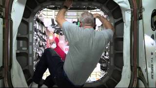 Orbital Sciences Cygnus 2 Cargo Ship Hatch Opening [upl. by Neroc]