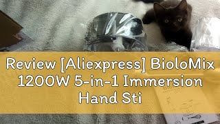 Review Aliexpress BioloMix 1200W 5in1 Immersion Hand Stick Blender Mixer Vegetable Meat Grinder [upl. by Dnomyar]