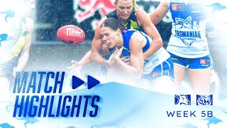 AFLW W5B match highlights North Melbourne v Richmond [upl. by Atilrahc]