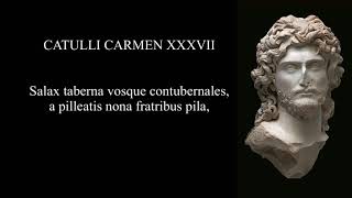 Catullus 37 in Latin amp English Salax taberna vosque contubernales [upl. by Llien677]