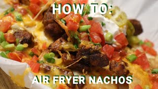 FOOD VLOG Air Fryer Nachos 🍅 🧅 🍗 [upl. by Kienan]